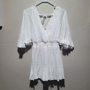 White Lace Mini Dress